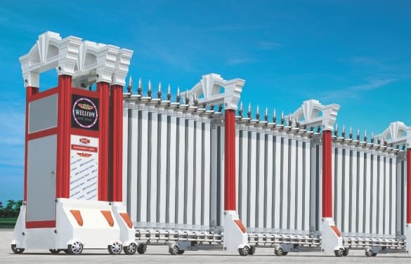 Cổng xếp nhôm