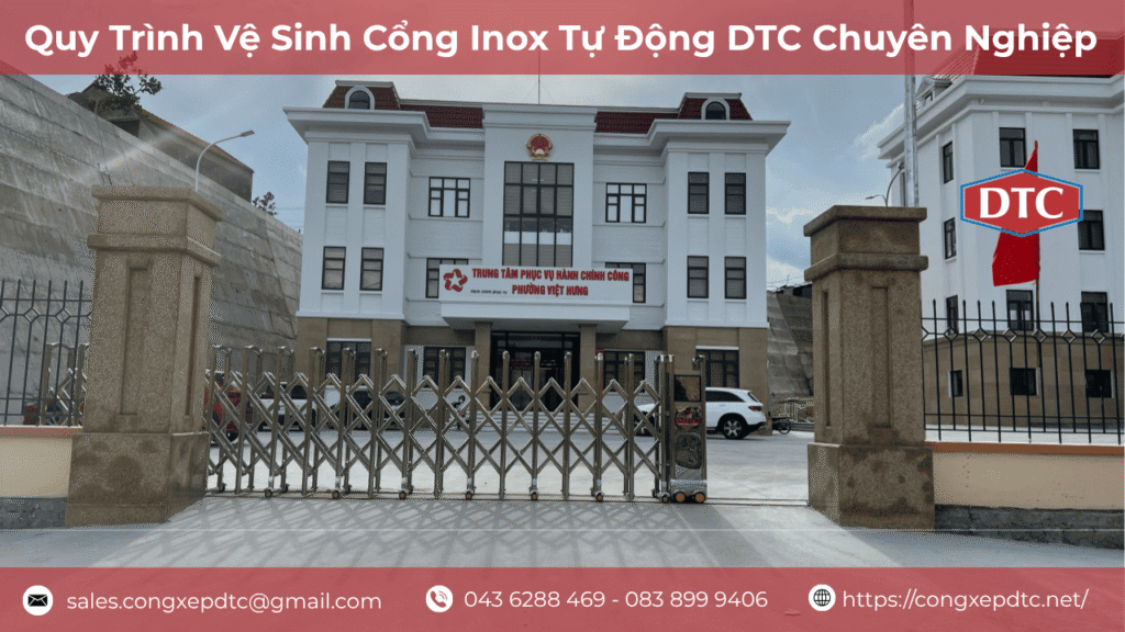Tự động hóa cổng xếp inox