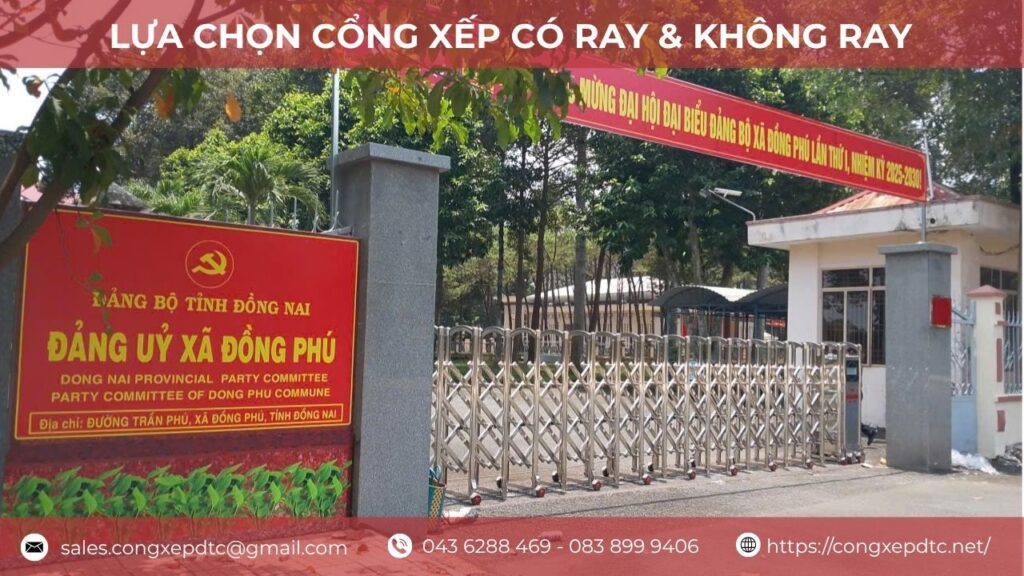 Lựa chọn cổng inox có ray hay không ray