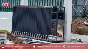 Màu Sắc Cổng Xếp Nhôm Tự Động Phủ Màu Cao Cấp DTC