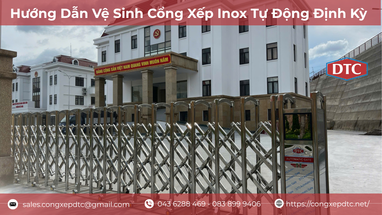 Hướng Dẫn Vệ Sinh Cổng Xếp Inox Tự Động Định Kỳ