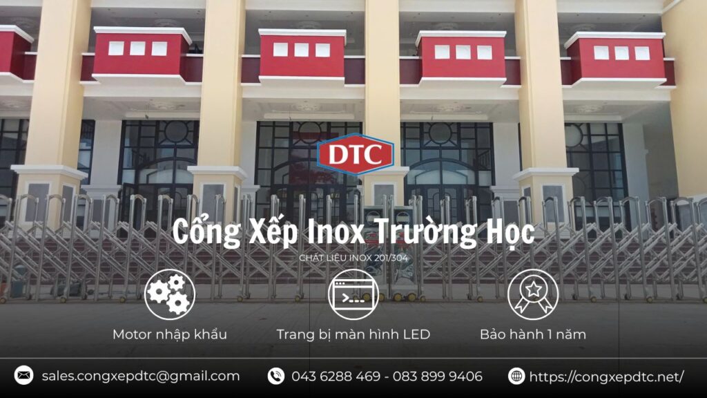Cổng Xếp Inox Trường Học: Sự Lựa Chọn Tối Ưu Cho Môi Trường Giáo Dục