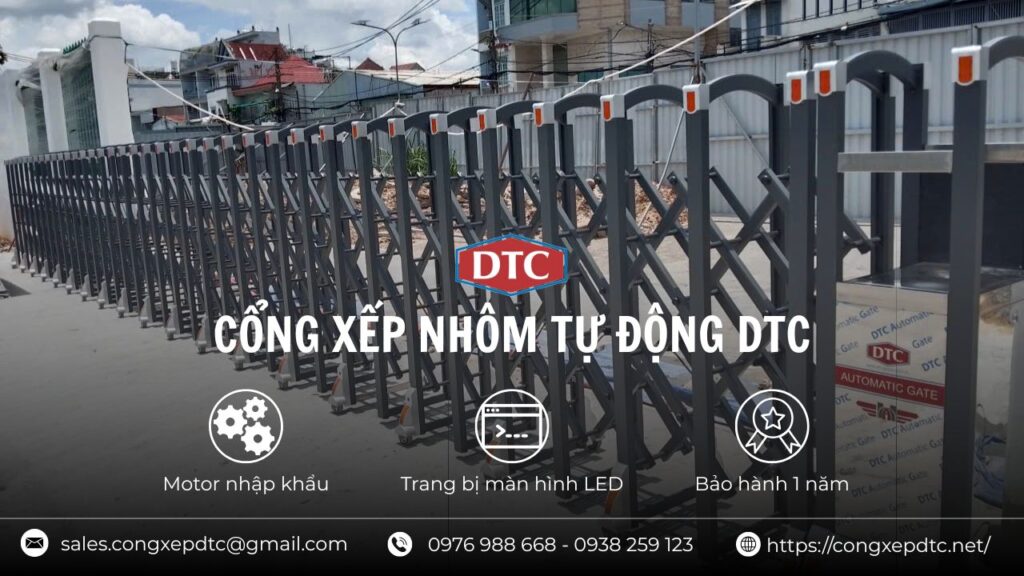 Cổng xếp hợp kim nhôm