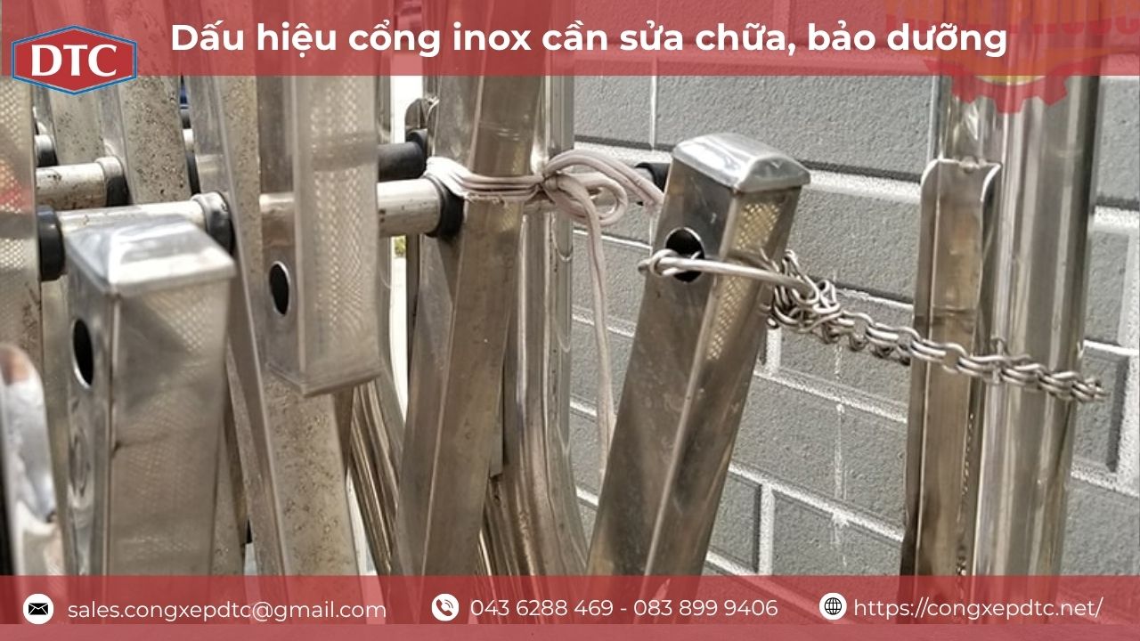 dấu hiệu cổng inox cần sửa chữa