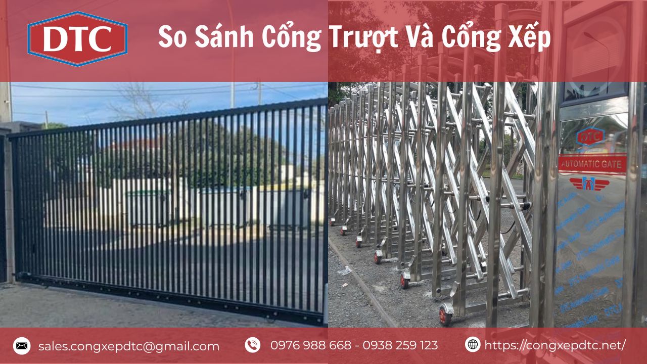 Thiết kế cổng trượt và cổng xếp