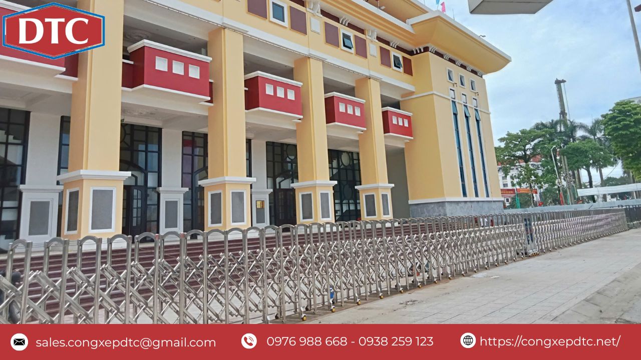 Thông tin công trình lắp đặt cổng xếp inox 