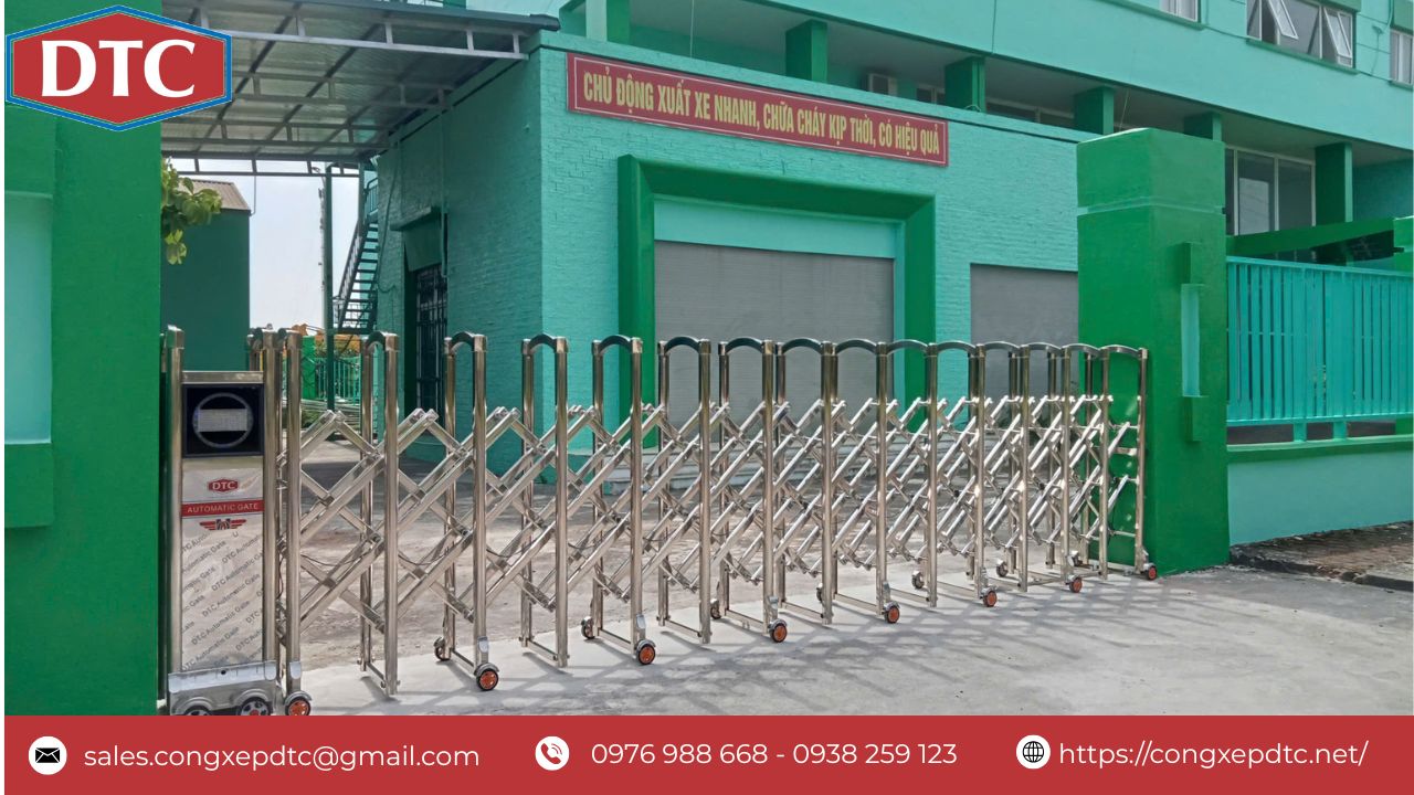 công trình lắp đặt cổng xếp tại Ban Quản Lý KCN Quang Minh